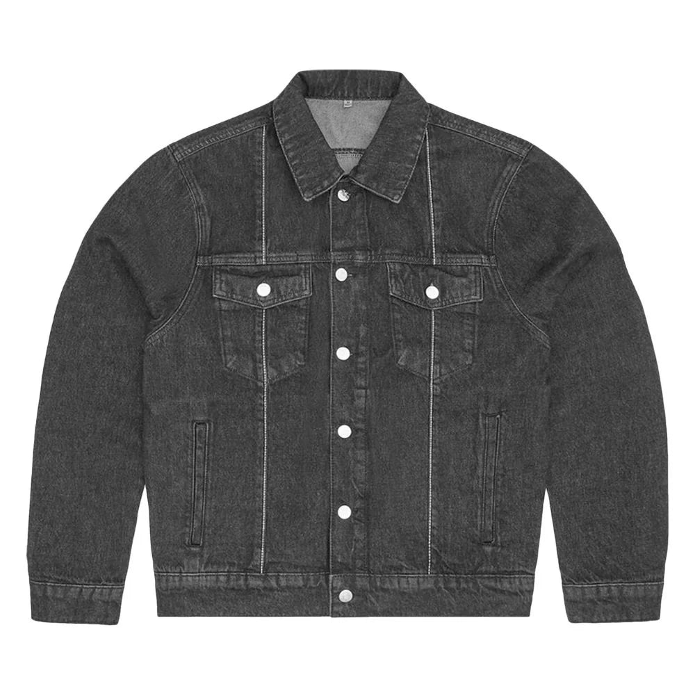 Corteiz C-Star Denim Trucker Jacket Black