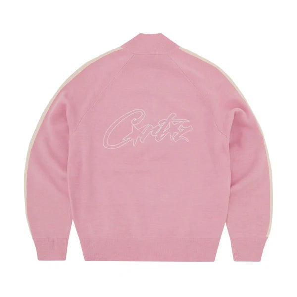 Corteiz Knit Zip Up Fleece Pink