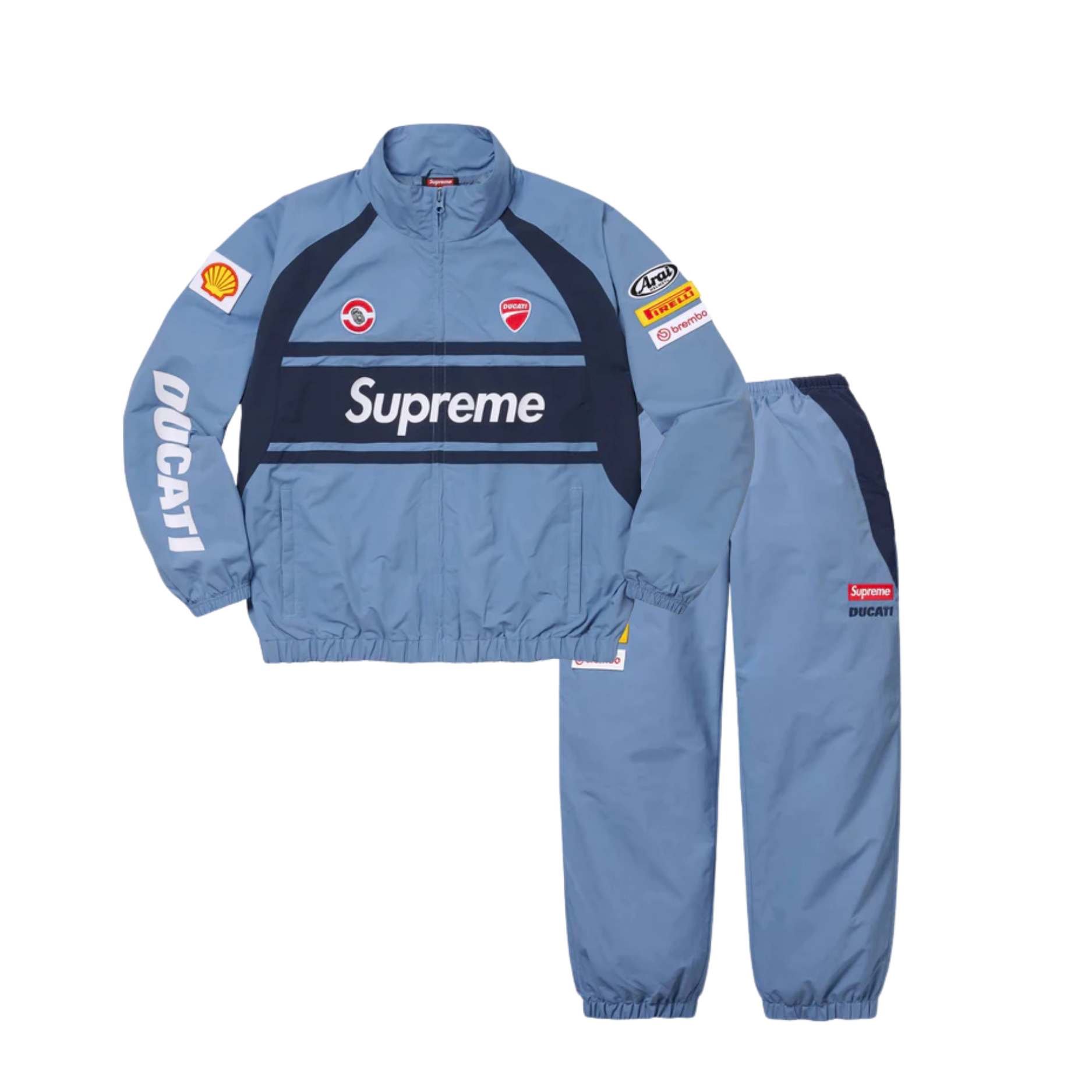 Supreme x Ducati Tracksuit Light Blue