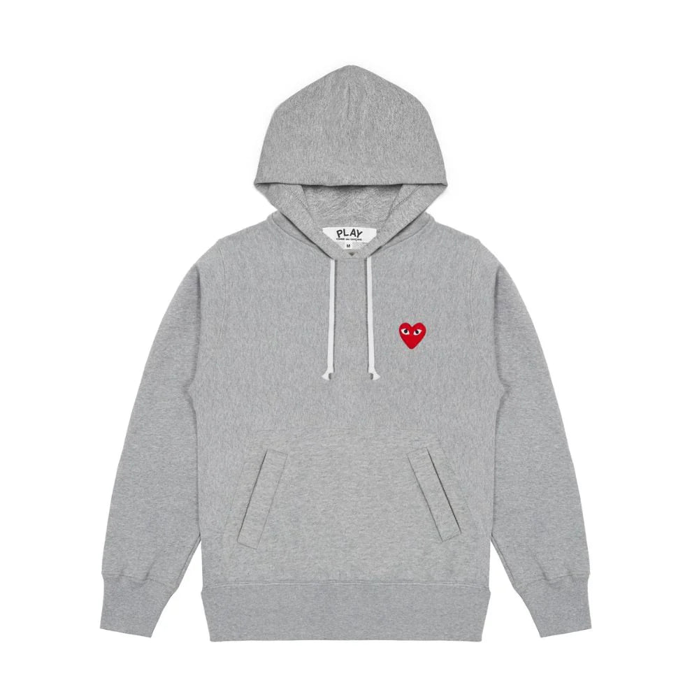 Comme des Garcons Play Red Heart Sweatshirt Grey