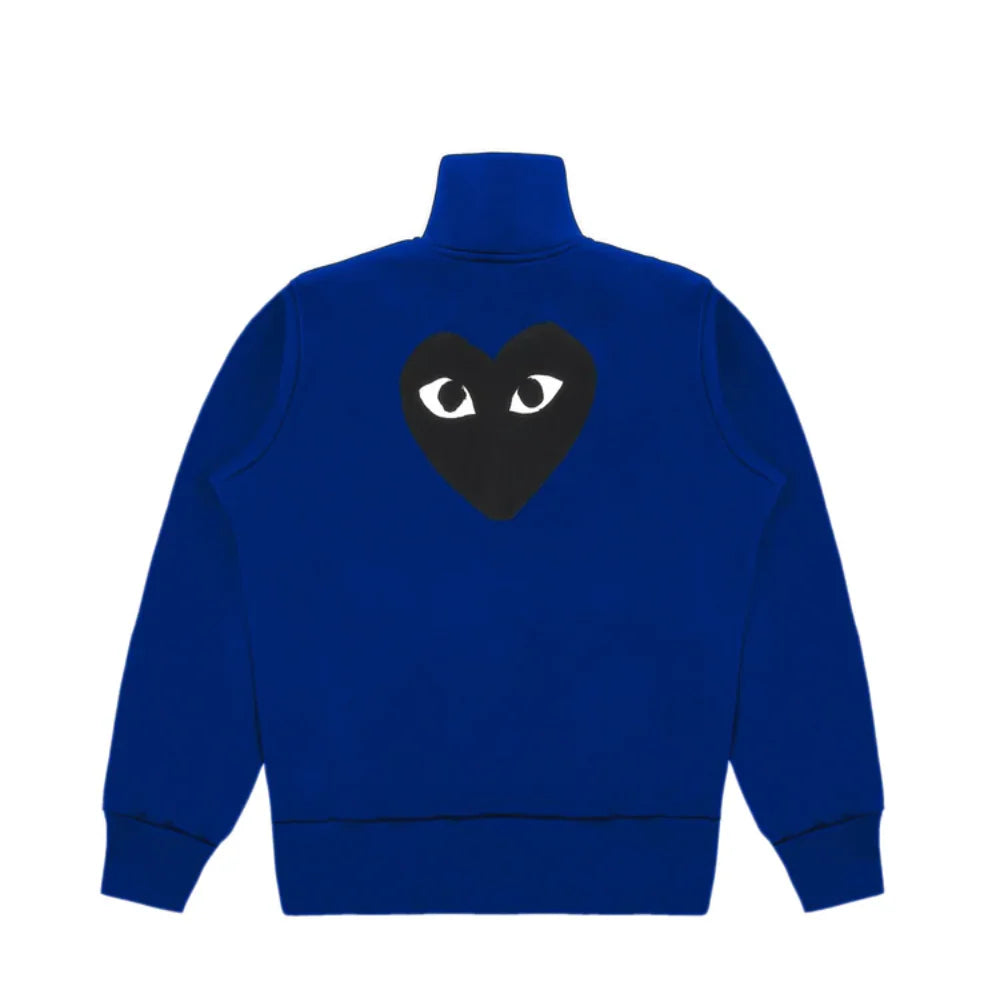 Comme des Garcons Play Big Black Heart Zip Up Sweatshirt Navy