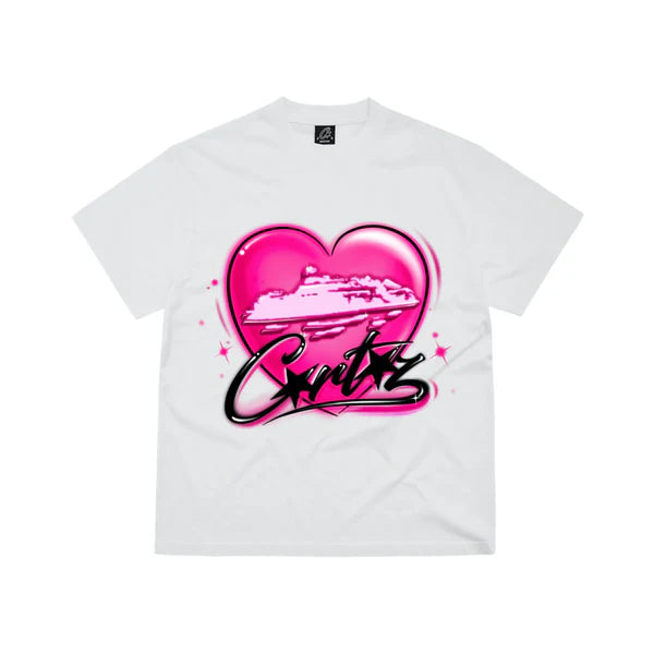 Corteiz Alcatraz Heart Tee White