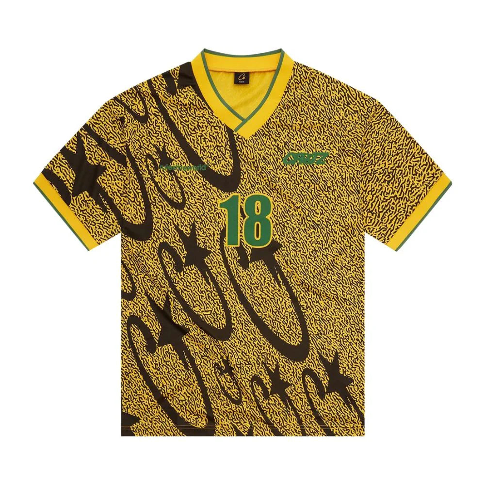 Corteiz Carni Stellations Football Jersey Yellow