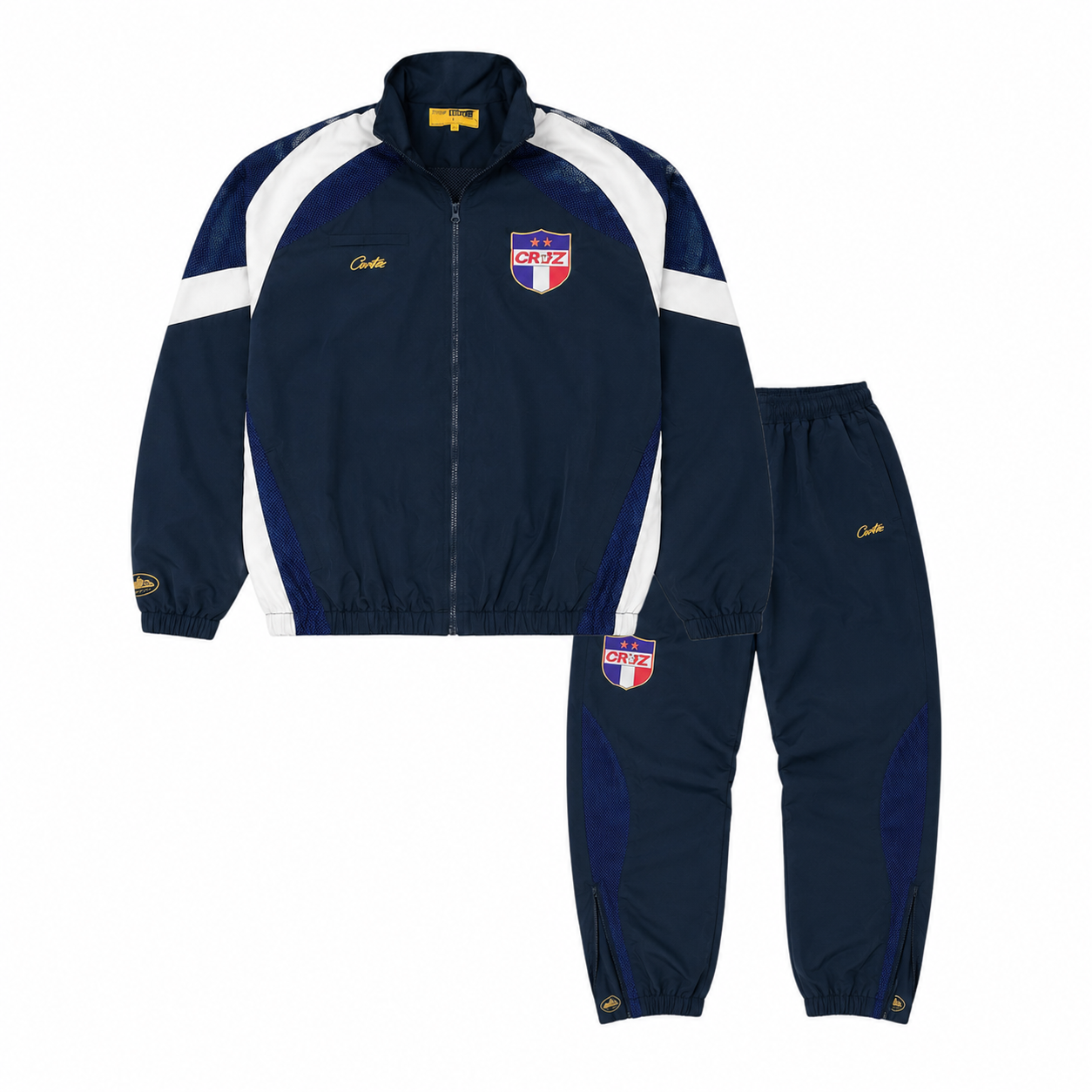 Corteiz France Olympic Shuku Tracksuit Bleu Navy